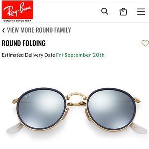 Ray-Ban Round Folding Sunglasses